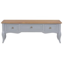 vidaXL Mueble para TV de madera gris 100x35x35 cm