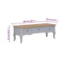 vidaXL Mueble para TV de madera gris 100x35x35 cm vidaXL Mueble para TV de madera gris 100x35x35 cm