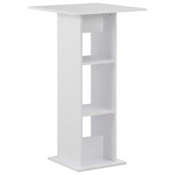 vidaXL Mesa de bar blanca 60x60x110 cm