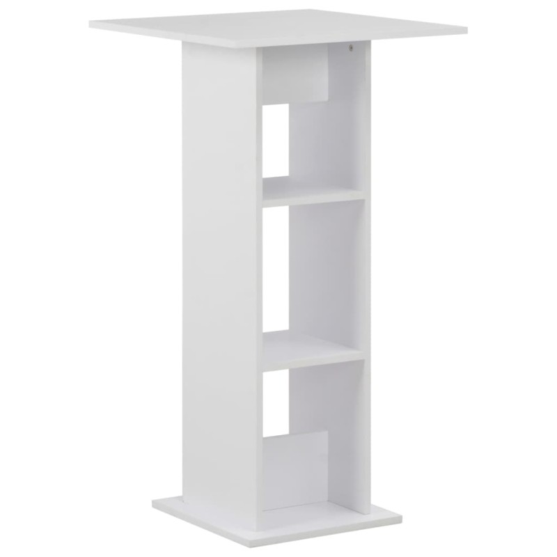 vidaXL Mesa de bar blanca 60x60x110 cm vidaXL Mesa de bar blanca 60x60x110 cm