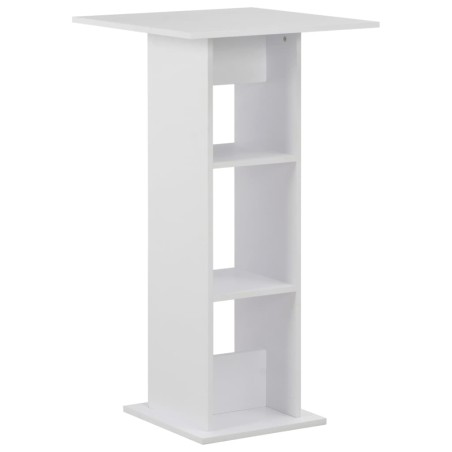 vidaXL Mesa de bar blanca 60x60x110 cm