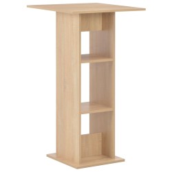 vidaXL Mesa alta de bar color roble 60x60x110 cm