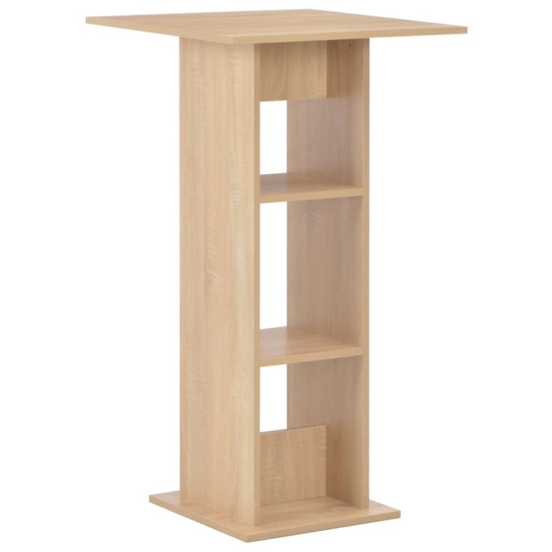 vidaXL Mesa alta de bar color roble 60x60x110 cm vidaXL Mesa alta de bar color roble 60x60x110 cm