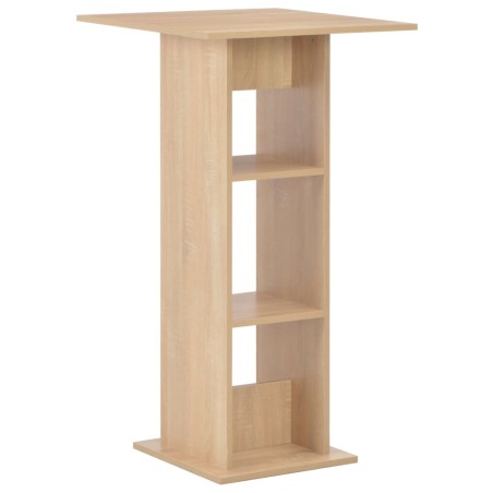 vidaXL Mesa alta de bar color roble 60x60x110 cm