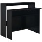 vidaXL Mesa alta de bar con 2 tableros negro 130x40x120 cm