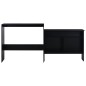 vidaXL Mesa alta de bar con 2 tableros negro 130x40x120 cm
