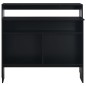 vidaXL Mesa alta de bar con 2 tableros negro 130x40x120 cm