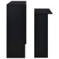 vidaXL Mesa alta de bar con 2 tableros negro 130x40x120 cm