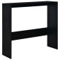 vidaXL Mesa alta de bar con 2 tableros negro 130x40x120 cm