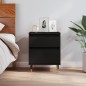 vidaXL Mesita de noche madera contrachapada negro 40x35x50 cm vidaXL Mesita de noche madera contrachapada negro 40x35x50 cm
