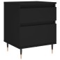 vidaXL Mesita de noche madera contrachapada negro 40x35x50 cm vidaXL Mesita de noche madera contrachapada negro 40x35x50 cm