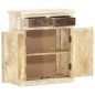 vidaXL Aparador blanco de madera maciza de mango 65x30x75 cm vidaXL Aparador blanco de madera maciza de mango 65x30x75 cm