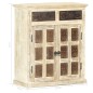 vidaXL Aparador blanco de madera maciza de mango 65x30x75 cm vidaXL Aparador blanco de madera maciza de mango 65x30x75 cm