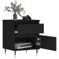 vidaXL Mesita de noche madera contrachapada negro 40x35x50 cm vidaXL Mesita de noche madera contrachapada negro 40x35x50 cm