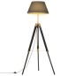 vidaXL Lámpara de trípode madera maciza de teca negro y dorado 141 cm vidaXL Lámpara de trípode madera maciza de teca negro y dorado 141 cm
