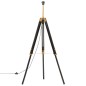 vidaXL Lámpara de trípode madera maciza de teca negro y dorado 141 cm vidaXL Lámpara de trípode madera maciza de teca negro y dorado 141 cm