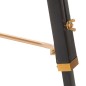 vidaXL Lámpara de trípode madera maciza de teca negro y dorado 141 cm vidaXL Lámpara de trípode madera maciza de teca negro y dorado 141 cm