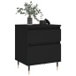 vidaXL Mesita de noche madera contrachapada negro 40x35x50 cm vidaXL Mesita de noche madera contrachapada negro 40x35x50 cm