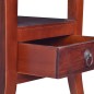 vidaXL Mesita de noche clásica madera maciza de caoba marrón vidaXL Mesita de noche clásica madera maciza de caoba marrón