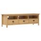 vidaXL Mueble de TV Hill madera maciza pino marrón miel 158x40x47 cm vidaXL Mueble de TV Hill madera maciza pino marrón miel 158x40x47 cm