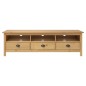 vidaXL Mueble de TV Hill madera maciza pino marrón miel 158x40x47 cm vidaXL Mueble de TV Hill madera maciza pino marrón miel 158x40x47 cm