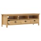 vidaXL Mueble de TV Hill madera maciza pino marrón miel 158x40x47 cm vidaXL Mueble de TV Hill madera maciza pino marrón miel 158x40x47 cm