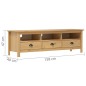 vidaXL Mueble de TV Hill madera maciza pino marrón miel 158x40x47 cm vidaXL Mueble de TV Hill madera maciza pino marrón miel 158x40x47 cm