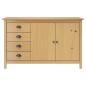 vidaxL Aparador Hill madera maciza pino marrón miel 130x40x80 cm vidaxL Aparador Hill madera maciza pino marrón miel 130x40x80 cm