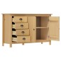 vidaxL Aparador Hill madera maciza pino marrón miel 130x40x80 cm vidaxL Aparador Hill madera maciza pino marrón miel 130x40x80 cm