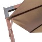 vidaXL Sombrilla colgante con palo madera abeto gris taupe 3,5x2,9 m vidaXL Sombrilla colgante con palo madera abeto gris taupe 3,5x2,9 m