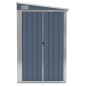 vidaXL Cobertizo de jardín pared acero galvanizado gris 118x100x178 cm vidaXL Cobertizo de jardín pared acero galvanizado gris 118x100x178 cm