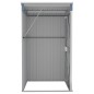 vidaXL Cobertizo de jardín pared acero galvanizado gris 118x100x178 cm vidaXL Cobertizo de jardín pared acero galvanizado gris 118x100x178 cm