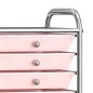 vidaXL Carrito de almacenaje portátil 10 cajones plástico ombre rosa vidaXL Carrito de almacenaje portátil 10 cajones plástico ombre rosa