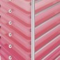 vidaXL Carrito de almacenaje portátil 10 cajones plástico ombre rosa vidaXL Carrito de almacenaje portátil 10 cajones plástico ombre rosa