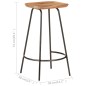 vidaXL Taburetes de cocina 2 unidades madera maciza de acacia vidaXL Taburetes de cocina 2 unidades madera maciza de acacia