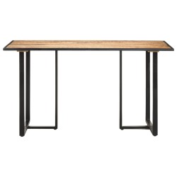 vidaXL Mesa de comedor de madera maciza de mango rugosa 140 cm