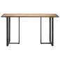 vidaXL Mesa de comedor de madera maciza de mango rugosa 140 cm vidaXL Mesa de comedor de madera maciza de mango rugosa 140 cm