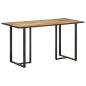 vidaXL Mesa de comedor de madera maciza de mango rugosa 140 cm vidaXL Mesa de comedor de madera maciza de mango rugosa 140 cm