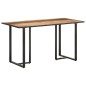 vidaXL Mesa de comedor de madera maciza de mango rugosa 140 cm vidaXL Mesa de comedor de madera maciza de mango rugosa 140 cm