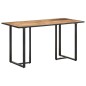 vidaXL Mesa de comedor de madera maciza de mango rugosa 140 cm vidaXL Mesa de comedor de madera maciza de mango rugosa 140 cm