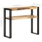 vidaXL Mesa consola de madera de mango rugosa 90x30x75 cm vidaXL Mesa consola de madera de mango rugosa 90x30x75 cm