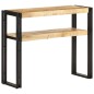 vidaXL Mesa consola de madera de mango rugosa 90x30x75 cm vidaXL Mesa consola de madera de mango rugosa 90x30x75 cm