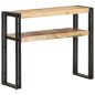 vidaXL Mesa consola de madera de mango rugosa 90x30x75 cm vidaXL Mesa consola de madera de mango rugosa 90x30x75 cm