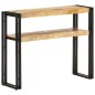 vidaXL Mesa consola de madera de mango rugosa 90x30x75 cm vidaXL Mesa consola de madera de mango rugosa 90x30x75 cm