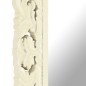 vidaXL Espejo tallado a mano madera maciza de mango blanco 110x50 cm vidaXL Espejo tallado a mano madera maciza de mango blanco 110x50 cm