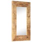 vidaXL Espejo tallado a mano madera maciza de mango 80x50x2,5 cm vidaXL Espejo tallado a mano madera maciza de mango 80x50x2,5 cm