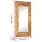 vidaXL Espejo tallado a mano madera maciza de mango 80x50x2,5 cm vidaXL Espejo tallado a mano madera maciza de mango 80x50x2,5 cm