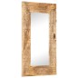 vidaXL Espejo tallado a mano madera maciza de mango 80x50x2,5 cm vidaXL Espejo tallado a mano madera maciza de mango 80x50x2,5 cm