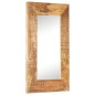 vidaXL Espejo tallado a mano madera maciza de mango 80x50x2,5 cm vidaXL Espejo tallado a mano madera maciza de mango 80x50x2,5 cm
