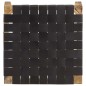 vidaXL Taburete de cuero auténtico negro y madera de mango maciza vidaXL Taburete de cuero auténtico negro y madera de mango maciza